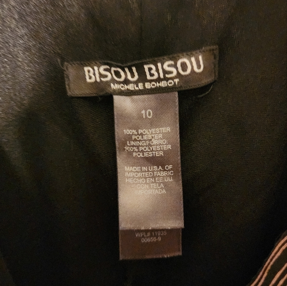 Bisou Bisou Black And Pink Striped Dress Size 10 - Picture 5 of 7